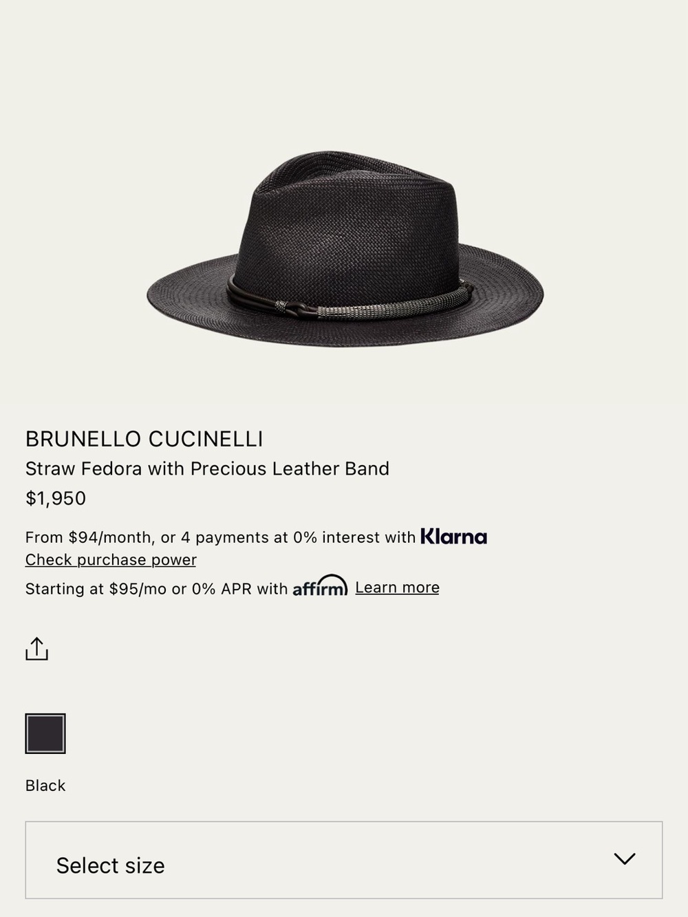 Women’s Black Straw Fedora Hat - Classic Summer Style